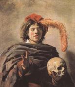 Frans Hals Young Man with a Skull (mk08) oil painting